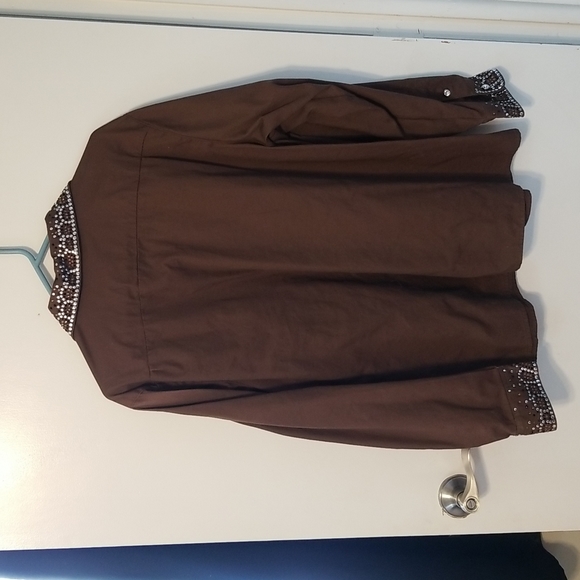 Women's Quaker Factory jean jacket with sequins, XL - Picture 4 of 4